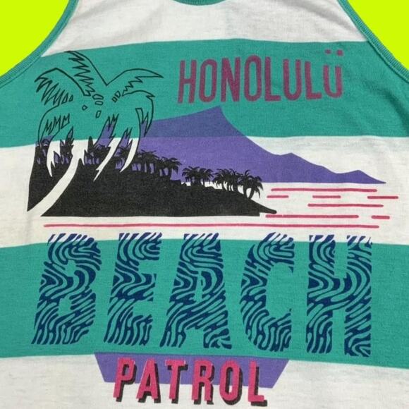 Vintage Honolulu Hawaii Tank Top Beach Island Vacation - Picture 4 of 4